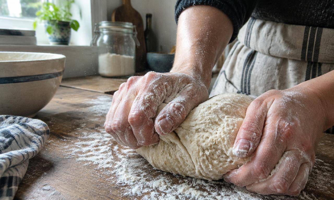 Hands in the dough, where a gesture is passed on faster than it can be explained.